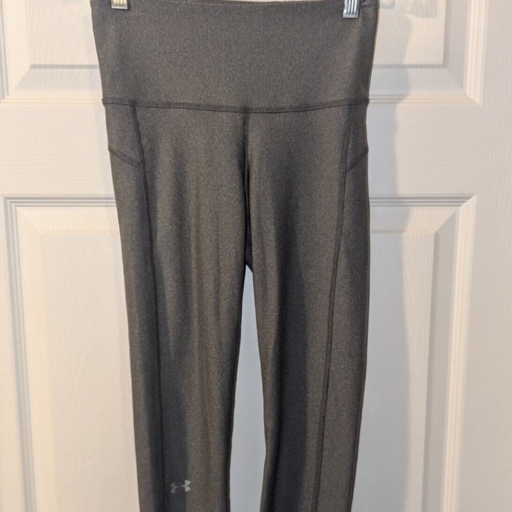 Under Armour HeatGear Women's XS Grey High-Waisted Pocketed Leggings 1365336